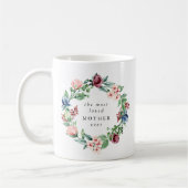 Mug La MÈRE la plus aimée Couronne florale (Gauche)