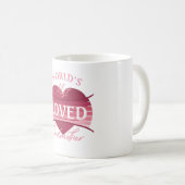 Mug La mère la plus aimée du monde (Devant droit)