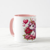 Mug La mignonne Saint Valentin licorne (Devant gauche)