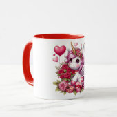Mug La mignonne Saint Valentin licorne (Devant gauche)