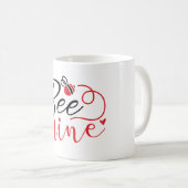 Mug La mine d'abeilles Saint Valentin amour coeur roma (Devant droit)