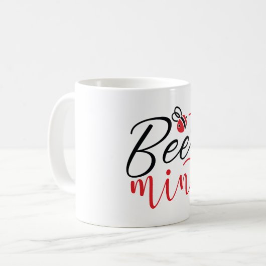 Mug La mine d'abeilles Saint Valentin amour coeur roma (Devant gauche)