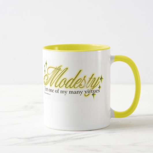 Mug La modestie est une vertu (Droite)