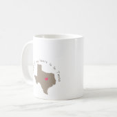 Mug La moitié de mon coeur est dans le Texas (Devant gauche)