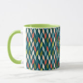 Mug La moitié du siècle Teal moderne et motif de (Gauche)