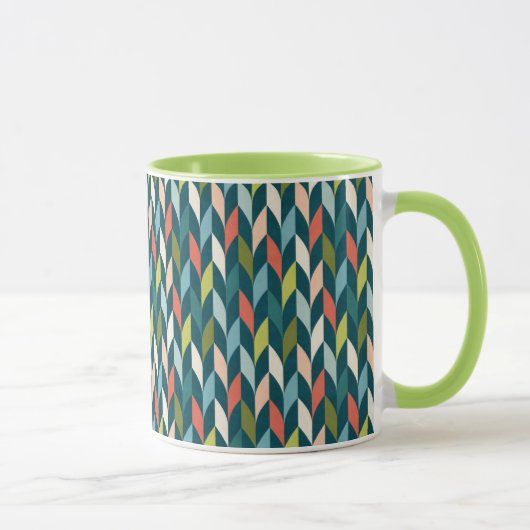 Mug La moitié du siècle Teal moderne et motif de (Droite)