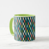 Mug La moitié du siècle Teal moderne et motif de (Devant gauche)