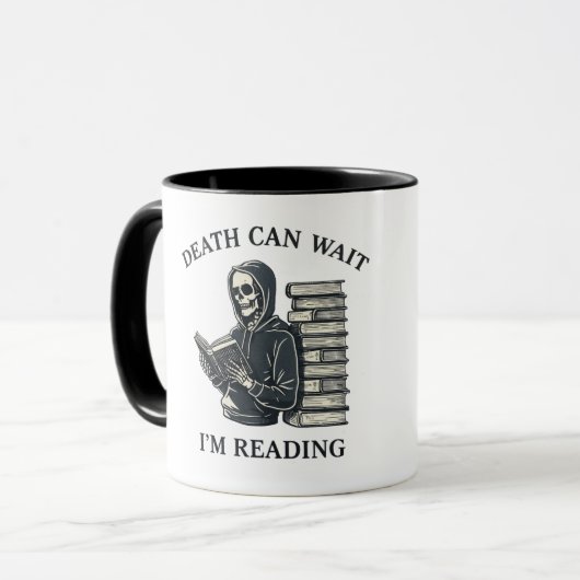 Mug La mort peut attendre, je lis (Devant gauche)