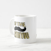 Mug La moustache drôle mai le stache soit avec vous (Devant gauche)