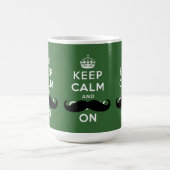 Mug La moustache gardent le calme et continuent le (Centre)