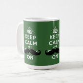 Mug La moustache gardent le calme et continuent le (Devant gauche)