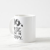 Mug la musique 90s me fait la nostalgie heureuse (Devant gauche)