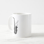 Mug La musique de saxophone note le cadeau (Devant gauche)