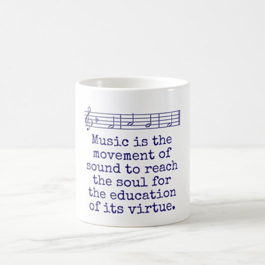 Mug La Musique Est Le Mouvement Du Son - Citation De M (Centre)