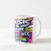 Mug La musique est votre superpuissance 2 (Devant droit)
