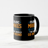 Mug La Musique Fait Le Tour Du Monde (Devant droit)