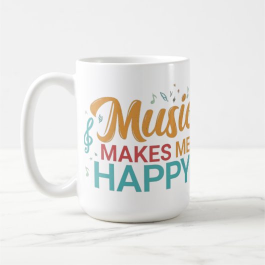 Mug La musique me rend heureux (Gauche)