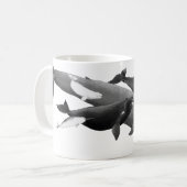 Mug La Nage Des Baleines Illustration Art (Devant gauche)