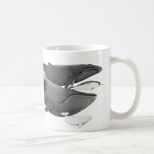 Mug La Nage Des Baleines Illustration Art (Droite)