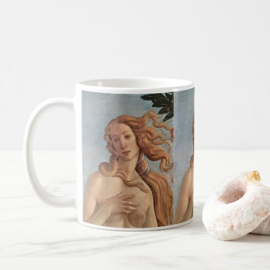Mug La naissance de Vénus (détail) par Sandro Botticel (Avec donut)