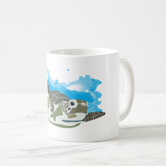 Mug La natation des tortues de mer (Devant droit)
