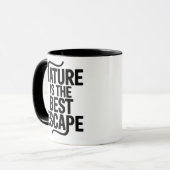 Mug La nature est la meilleure évasion Conception de c (Devant gauche)