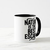 Mug La nature est la meilleure évasion Conception de c (Devant droit)