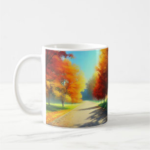 Mug La nature Les arbres d'automne dans la forêt