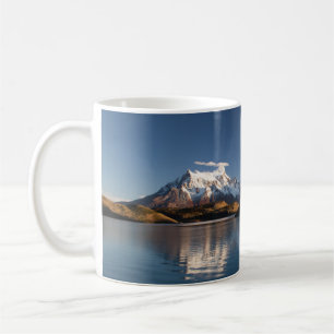 MUG LA NEIGE COUVERTE MONTAGNE EN PHOTOGRAPHIE RÉFLÉ