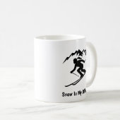 Mug "La neige est mon bureau" (Devant droit)