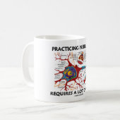 Mug La neurologie de pratique exige beaucoup de nerf (Devant gauche)