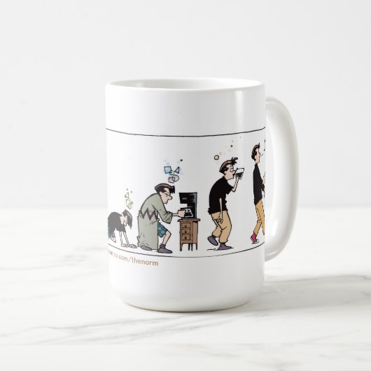 Mug La normalité - Évolution du café (Devant droit)