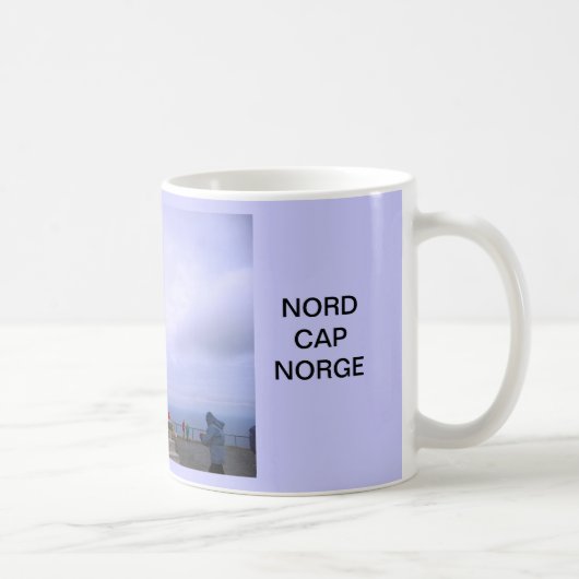 Mug La Norvège, cap du nord, symbole de globe (Droite)