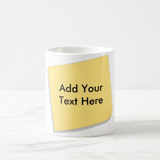 Mug La note de post-it ajoutent votre propre texte (Centre)