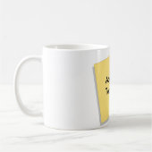 Mug La note de post-it ajoutent votre propre texte (Gauche)