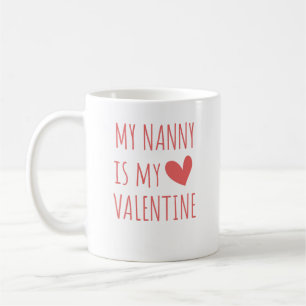 Mug La nounou est ma Saint-Valentin