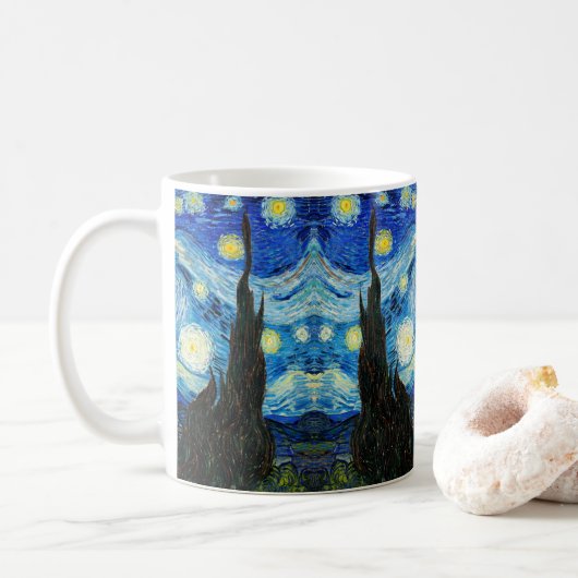 Mug La nuit étoilée par Vincent Van Gogh (Avec donut)