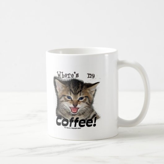 Mug Là où est mon chat de café (Droite)