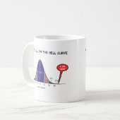 Mug Là où je tombe sur la courbe de Bell je suis ici (Devant gauche)