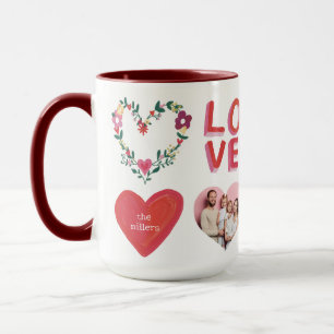 Mug Là où l'amour grandit Photo et texte personnalisés