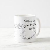 Mug Là où les mots échouent musique parle Inspirationn (Devant droit)