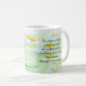 Mug La paix de Dieu - 4:7 de Philippiens (Devant droit)