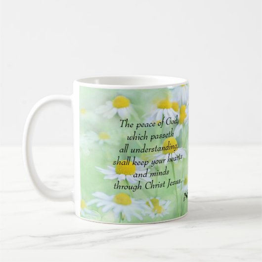 Mug La paix de Dieu - 4:7 de Philippiens (Gauche)