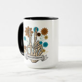 Mug La paix est toujours belle I Skeleton Flower main (Devant gauche)