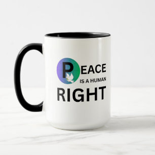 Mug La paix est un droit humain Symbole de colombe e