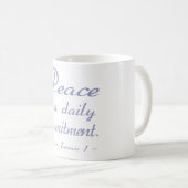 Mug La Paix Est Une Citation D'Engagement Quotidien (Devant droit)
