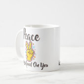 Mug La paix vous va bien – Graphisme vibes positives (Devant gauche)