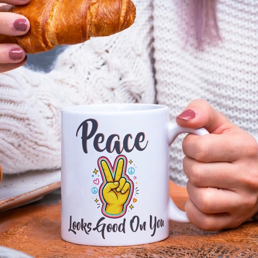 Mug La paix vous va bien – Graphisme vibes positives