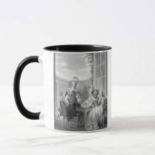 Mug La partie de whist, 1783, gravé par Jean Dambrun