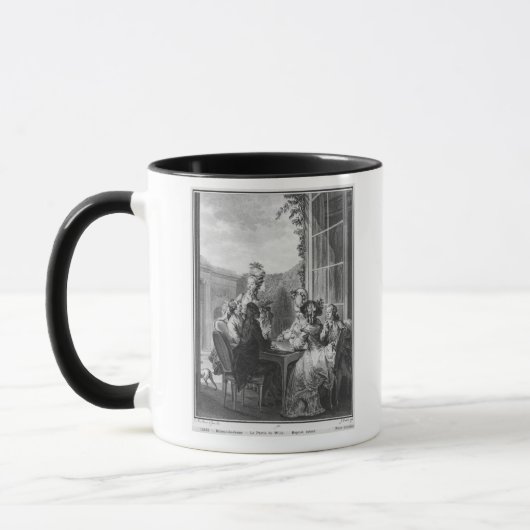 Mug La partie de whist, gravée par Jean Dambrun 1783 (Gauche)
